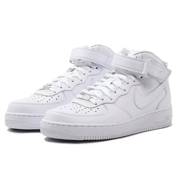All white Nike Air Force 1
